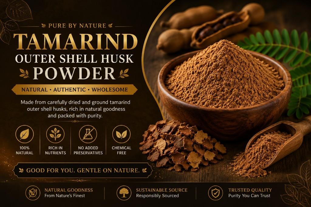 Tamarind husk powder — forest produce supplier industrial grade